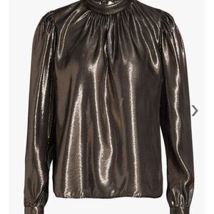 A.L.C. Metallic Long Sleeve Women's Blouse 8